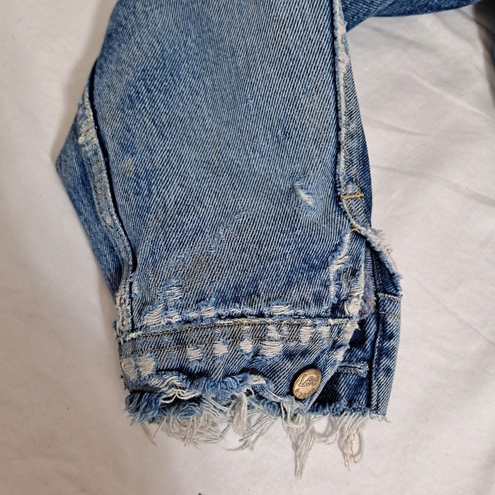 Vintage Storm Rider Lee Jean Jacket Men 46 Long Union Made Blanket Lined Denim - Picture 8 of 15